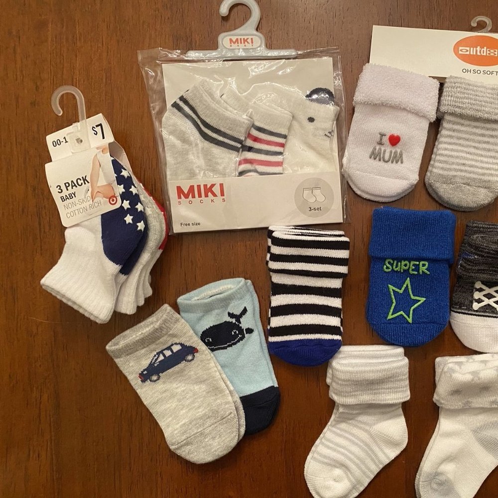 BRAND NEW Baby Boy 0-3 3-6 Months Socks Bundles